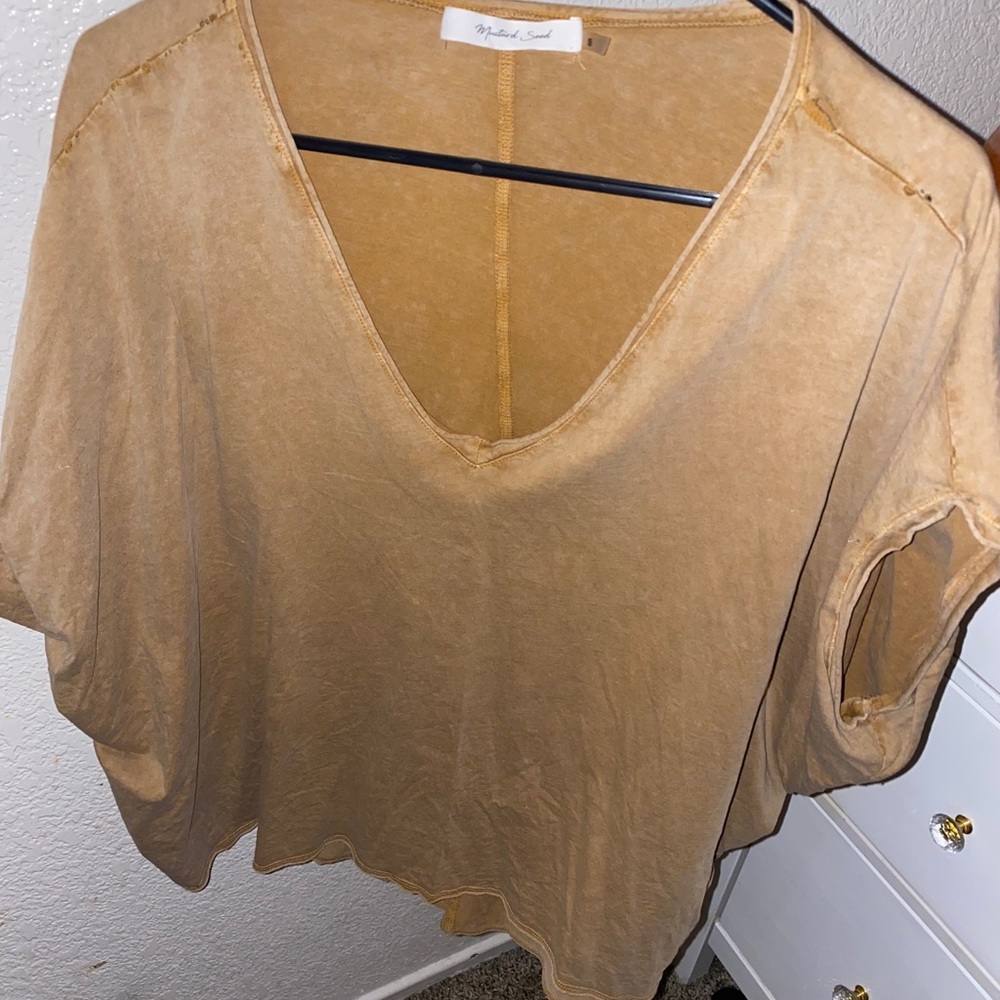Vici Calabasas washed cotton knit top - clay